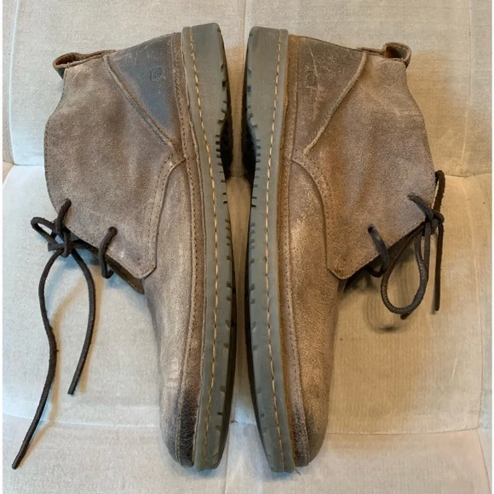 Born Brown Grey Suede Leather Elk II Men’s Chukka Boots Size 11.5